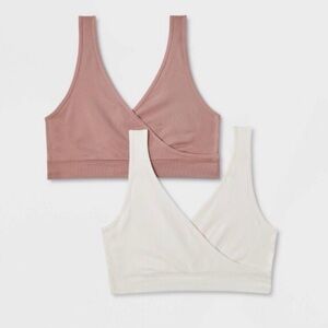 Women's Set of two nursing bralettes unlined simply pull a side style size XS